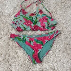 Body Glove Floral Bikini - Pink and Green